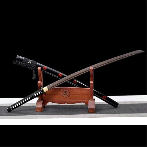 Rosewood Samurai Sword with Slida, Wooden Katana, Handgjord Bokken för Kendo Training, Home Display, Cosplay, Collection-C||103CM