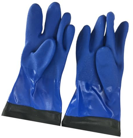 ETHZZLE Oil-resistant Acid-alkali-resistant Gloves Industrial Gloves for Gardening and Cleaning Extended Pvc Thicken Wear-resistant for Men and Women