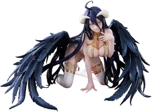 Xinnice Anime Albedo Figur Kneeling Actionfigur Statue Modell PVC 15CM Desktop Dekoration Ornament Sammlerstück Geschenk für Anime Fans