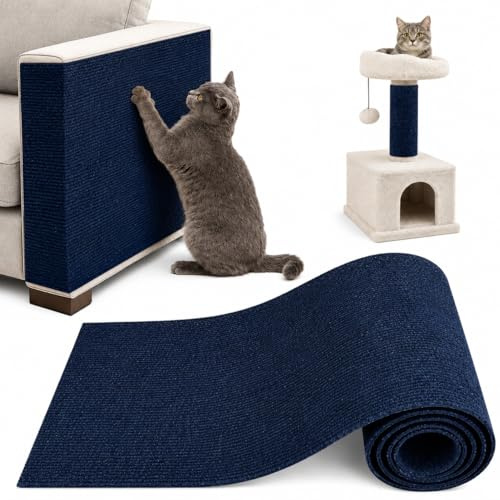 40×200 cm Kratzschutz Sofa Katze, Selbstklebende Kratzmatte für Möbel | 7 Farben und 2 Größen verfügbar – zuschneidbare Kratzmatte aus robuster Polyesterfaser für Sofa und Möbel