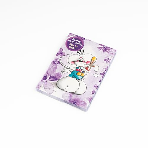 Diddl – Bloque perfumado A6 morado y bibombl – Bloc de notas con tapa perfumada, tamaño compacto, ideal para la escuela, las notas o como pequeño regalo original
