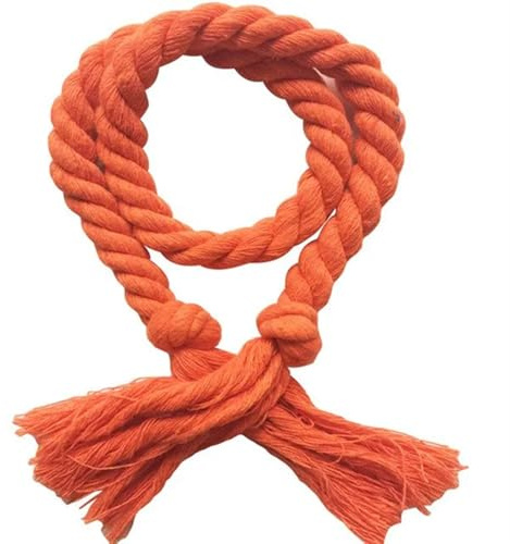 2Pcs Handmade Tassel Curtain Tieback Multicolor Buckles Household Decorative Accessories Hand Cotton Linen Rope Rope Tie Backs for Curtains(Orange)