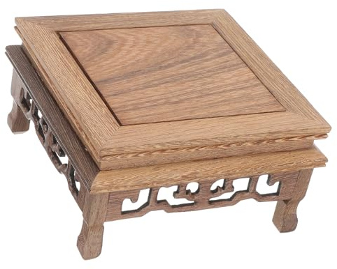 ORFOFE Piedistallo Espositivo in Legno per Fiori da Giardino Base Rustica per Vaso di Piante Esterno e Interno