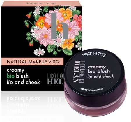Helan I Colori di Helan - Blush e Lip Balm Cremoso Bio per Guance e Labbra, Terracotta, Make Up ad Alta Coprenza e Tenuta Prolungata, Estratto di Echinacea e Oli - Trucchi Donna, Made in Italy, 3,5 ml