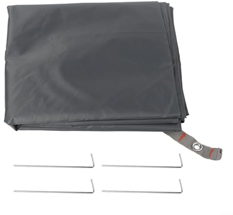 Bordfly Tappetino per tenda, 210 x 180 cm, Oxford 210D con rivestimento in PU da 2000 mm, resistente agli strappi e all'abrasione, impermeabile, bordi doppi cuciti con picchetti per campeggio