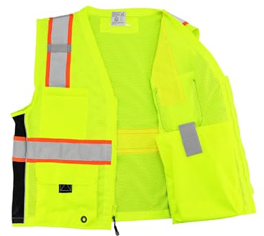 Global Glove High Visibility Safety Vest Yellow/Green GLO-079-L