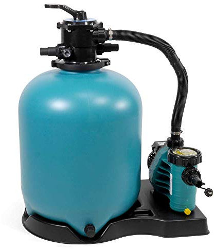 POOL Total Sandfilteranlage Brillant Ø 500 - Selbstansaugende AquaPlus 11 Filterpumpe - Filterkessel - 6-Wege Top-Mount Rückspülventil Edition