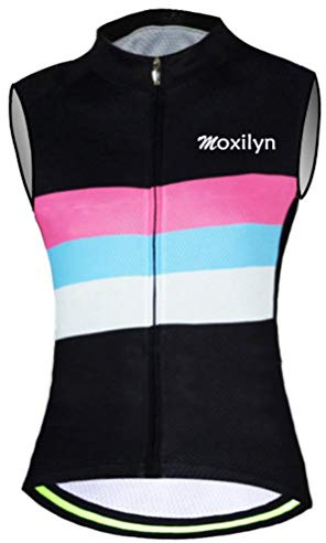 Moxilyn Cyklingströjor för dam kortärmad berg cykelkläder cykeltröja dam cykel mountainbike tröja MTB t-shirts reflekterande band andningsbar och snabbtorkande