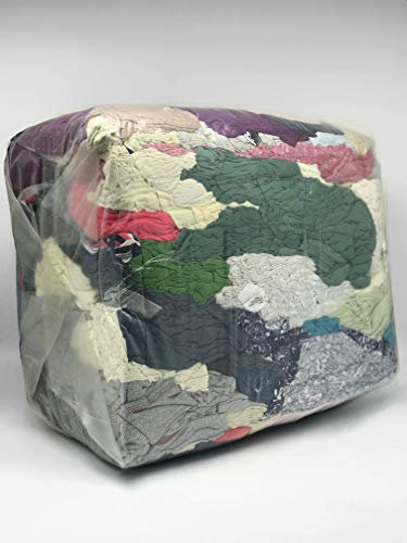 R+H Industrieputzlappen Trikot, 10 kg, saugstarke Baumwollputzlappen, geschnitten nach DIN 61650, Putzlappen, Putztücher für Maschinen, Öle und Fette (bunt)