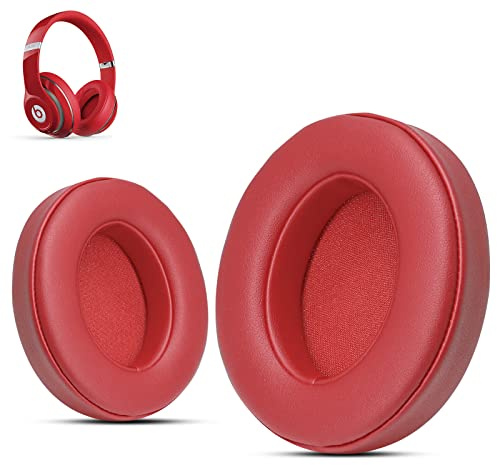 Krone Kalpasmos Beats Studio 3 Replacement Ear Pads, Ear Cushions for Beats Studio 2 & 3 (B0501, B0500) Wired & Wireless Headphone Soft Memory Foam Red