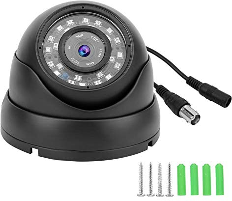 Caméra dôme, système NTSC de surveillance de caméra AHD de caméra dôme de vidéosurveillance 1080p pour la voiture de bateau d'autobus(le noir)