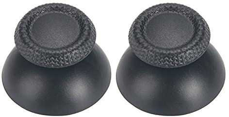 1 Pair Analog Joystick Thumb Stick Grip Cap Replacement for PS5 Controller Black