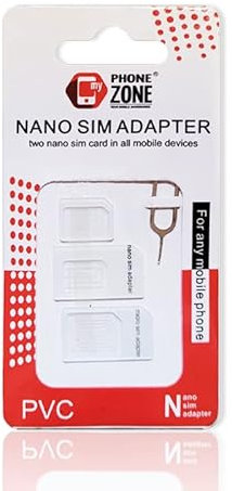 My Phone Zone Adattatore per Sim Nano Sim to Micro Sim to Sim + Graffetta