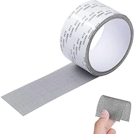 Norhogo Nastro Per Riparare Zanzariere Nastro Adesivo in Fibra Di Vetro, Per Riparazione Di Finestre E Porte Anti-zanzara Insetto Finestre Insetto Con Adesivo Forte, 5cm x 200cm (Grigio)