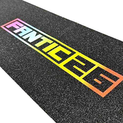 Fantic26 Stunt-Scooter Griptape Ersatz I Park I Kinder I Trick | Tret I Roller I Anti Rutsch Sandpapier 58,5cm I Passend für Decks bis 58,5cm x 15,5cm (Basic Schwarz/Rainbow)