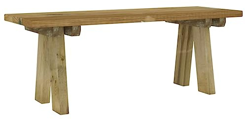 vidaXL Trädgårdsbänk 110 cm i massiv impregnerad furu