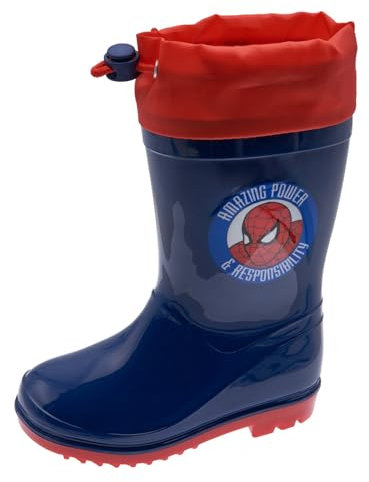 Chicco Stivali Pioggia Spider Man, Confortevoli, Leggeri e Flessibili, Bambino e ragazzo/Bambina e ragazza, Blu, 24, Designed in Italy