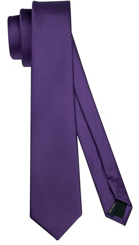 HISDERN Krawatte Herren Schmale Krawatten für Männer solide Seidenkrawatte klassische formelle Krawatte für Hochzeit Party Business 6cm