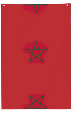 Bandera de Marruecos de 2 x 3 pies, bandera decorativa de jardín para decoración del hogar al aire libre, banderas de fiesta (fácil instalación)