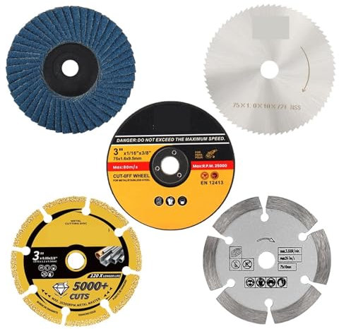 5 Pezzi 75 mm Disco da Taglio Mola for Metallo Lavorazione del Legno Pietra Marmo Taglio rettifica smerigliatrice angolare