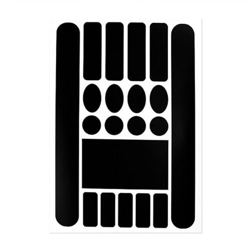 AOLUOER Fahrradkettenschutzaufkleber MTB Fahrrad Anti-Kratz-Anti-Reibungs-Rahmenschutzfolie Anti-Kratz-Aufkleber Rahmensicherheitsband(Matte Black)