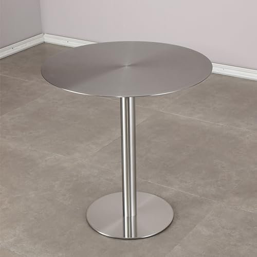 Baodiale Kneipentisch, moderner Kneipentisch, Cocktailbartisch, runder Frühstücks-/Esstisch, Konferenztisch, Kaffee-/Besprechungstisch, Beistelltisch, weiß (70 x 70 x 74 cm)