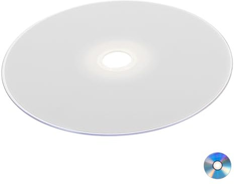 ibasenice CD Virgen para Audio De Alta Capacidad y Grabación Rápida, Disco De Audio Grabable para Música y Datos, Uso Versátil Portátil, Compatible Formatos DVD y CD, Color Blanco