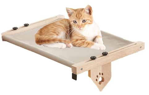 Amaca per gatti per davanzale della finestra, cuccia per gatti per davanzale – Lettino per gatti – Cuscino regolabile per davanzale della finestra per gatti – Letto imbottito per dormire