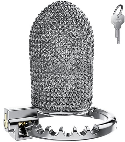 BDSMYEE Cage de chasteté en acier inoxydable avec Anneau pénien nouveau design, Chastity Cage Cock Cage Men Sex Toýs, Cage à Pénis Pour Punition Sextoyse Couple (Long)