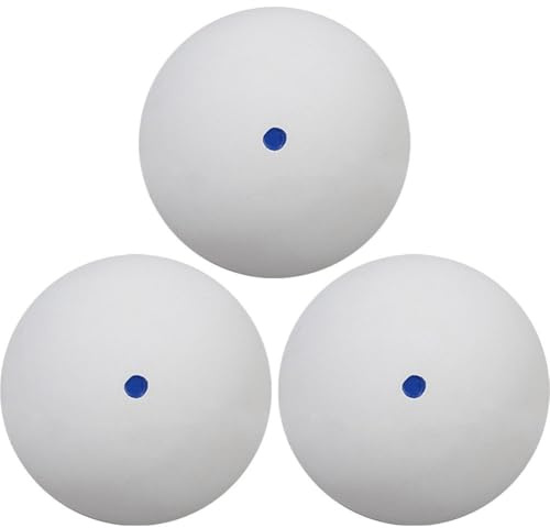 Keuyeo Squashbälle, 3 Stücke Professioneller Gummi-squashball Für Squashschläger Einzelner Roter Blauer Gelber Punkt Schneller Speedball Für Anfänger