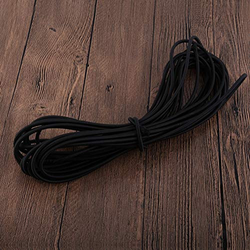 Tbest 10m Fuerte Elástica Bungee Cuerda Corbata de Cable de Choque para Hacer Joyas de Artesanía de Bricolaje, Resistente Al Desgaste y Duradera, 2 Colores (Black)