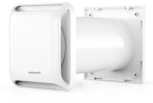 Weiworld 4 Inch Square Passive Air Vent, Adjustable Airflow Ventilation Kit with Extendable Duct - Natural Fresh Air Exchange for Home, Bedroom, Attic (No Motor)