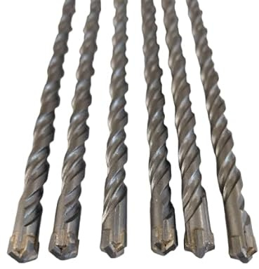 SDS Plus Lot de 6 forets à maçonnerie 7 mm x 210 mm Pointe cruciforme pour maçonnerie, brique, béton