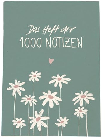 Eine der Guten Notizheft A5 liniert aus Recyclingpapier – Das Heft der 1000 Notizen, 36 Seiten für Listen, Ideen & To-dos, nachhaltiges Notizbuch für Alltag, Uni & Büro