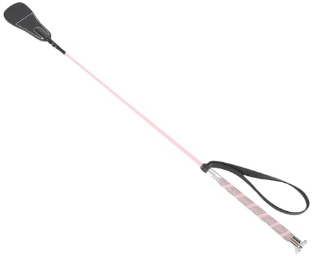 Keenso Látigo para Montar, Equipo Ecuestre para Doma de Caballos de 68 Cm con Correa de Muñeca de Goma en la Palma (Pink)