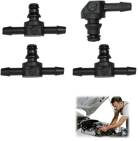 4 Pièces Connecteur Retour Gasoil Injecteur, Tuyau retour injecteur, Adaptés Systèmes Common Rail, Comprend Raccords en L et T,Installation Facile Sans Fuites, Compatibilité Pneumatique et Hydraulique