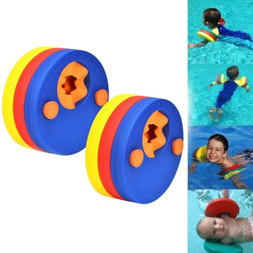Queta Foam Swim Discs for Children, Colourful Arm Floating Discs Swim Wings/Wristbands Aid, 6 pieces