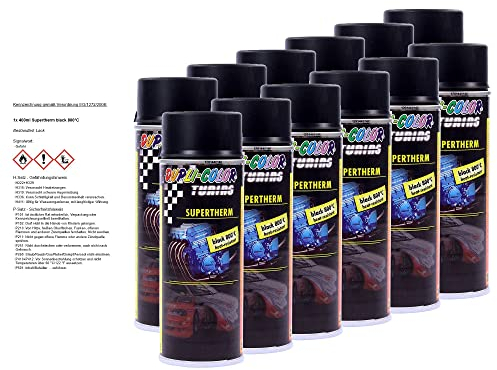 DUPLI COLOR 12x 400ml Supertherm black 800°C