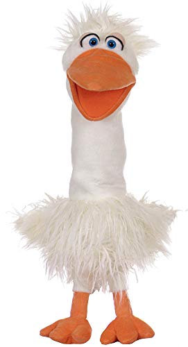 Living Puppets Handspieltier Gundula die Gans aus Stoff in der Größe 56cm, W801, Weiß