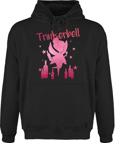 Hoodie Herren Pullover Männer - Festival & Konzert - Trinkerbell Malle I Trinker Belle I Trinker Bell - M - Schwarz - festivals partner pullis konzerte trinken hoodies sachen für alkohol pulli
