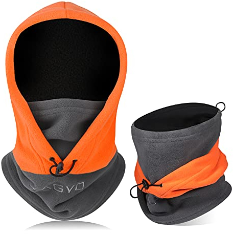 TAGVO Cagoule Coupe-Vent Masque De Ski Polaire Thermique Utilisation Polyvalente Unisexe Chaud ＆ Couvre-Visage Respirant Cache-Cou Épais pour Les Sports De Plein Air d'hiver