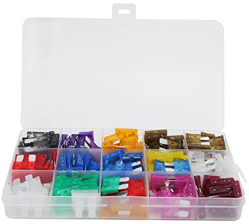 Autosicherung, 150-teiliges Auto Blade Sicherungs Sortiment Kit Kfz Sicherungen 11 Werte 2 A / 3 Ampere / 5 Ampere / 7,5 Ampere / 10 Ampere / 15 Ampere / 20 Ampere / 25 Ampere / 30 Ampere / 35 Ampere