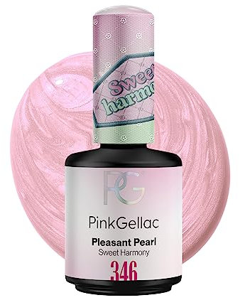 Pink Gellac UV Gel Nagellack - 346 Pleasant Pearl 15 ml - Lang Anhaltend UV Nagellack Rosa - Gel UV für 14 Tage Nägel in Salonqualität - Made in Holland