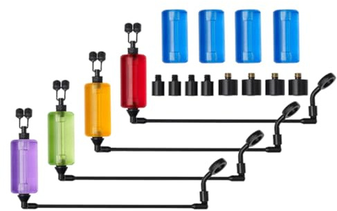 Prologic K1 Mega Swing-Arm Kit 4 Rod R/Y/G/B/P - Bissanzeiger, Swinger für Bissmelder, Angelset für Bissanzeiger
