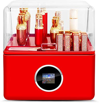 NMNMNM Mini réfrigérateur/réfrigérateur Portable pour Soins de la Peau, température constante utilisée pour Le Maquillage et Les Soins de la Peau, Chambre à Coucher, Bar de Bureau, 30 litres (Rouge