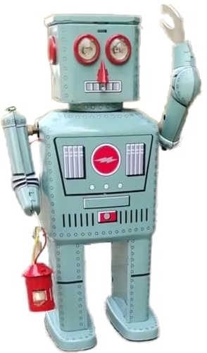 Charmgle Electric Robot Tin Toy Classical Line Control with Light Premium Tinplate Model Figurine Party Favor Store Decoration