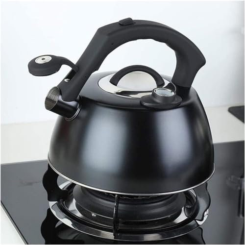 Bouilloire sifflante pour cuisinière, bouilloire sifflante - Noir - Convient à toutes les sources de chaleur - 2,5 l