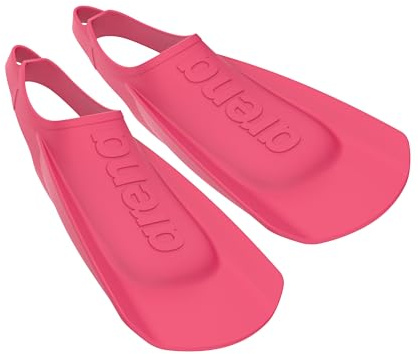 Arena Schwimmflossen für Erwachsene, Unisex, für Erwachsene, bequem, leicht, für Damen und Herren, Silikon, Kurze Klinge, offene Ferse, Rosa, Größe 39-40