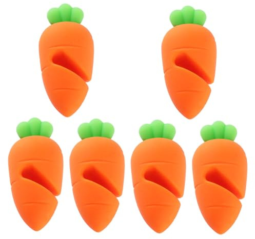 Milisten 6pcs Carrot Overflow Preventer Boil Over Stopper Guinea Pig Bowl Silicone Spill-Proof Lifters Silicone Lid Mug Hooks for Wall Pot Clip Holders Steam Silica Gel Mold