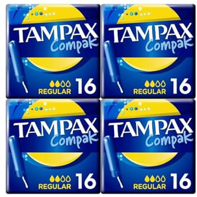 MM Tampax Compak Tampons Regular 18 x 4 Packs (72 Total) | Compact, Discreet & Reliable Protection | Leak Guard & Easy Applicator